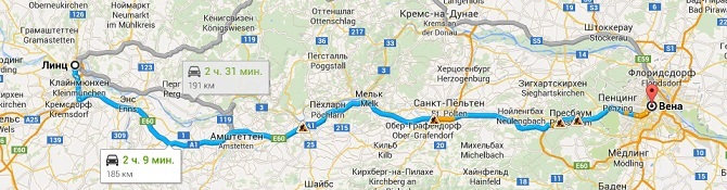 Австрия, карта