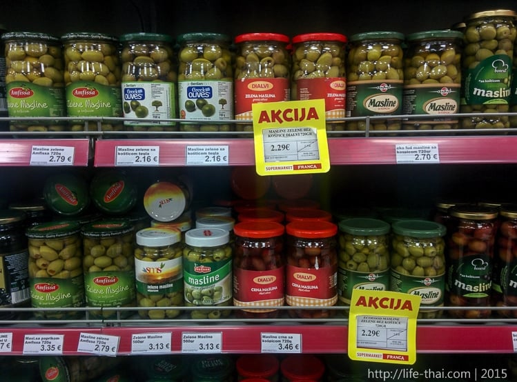 Цены на продукты в Черногории Цены на продукты в Черногории