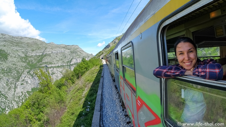 Пейзажи за окном поезда из Черногории в Сербию