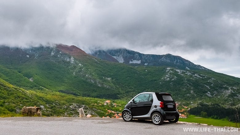 Smart For 2 в горах Черногории Наш отзыв об аренде машины Smart ForTwo в Черногории
