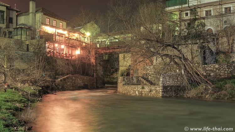 Мостар вечером, фото из путешесвтия по Босния и Герцеговина
