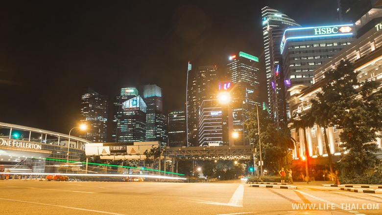 Ночной Сингапур, бизнес-район