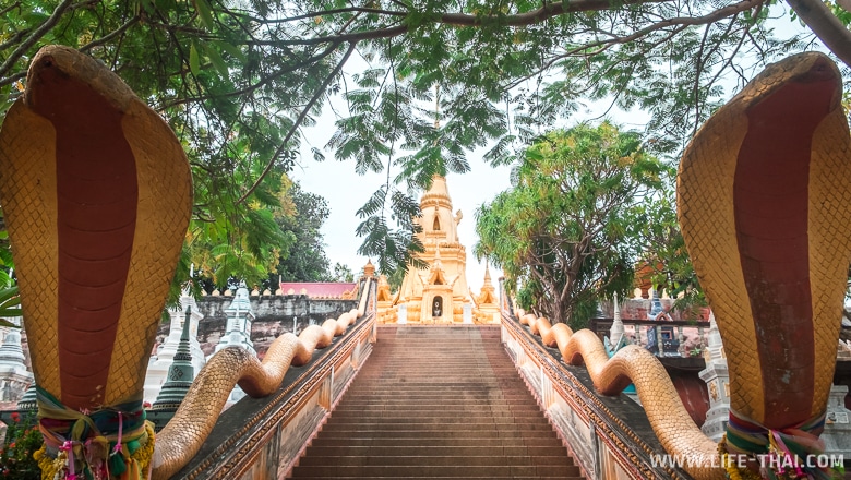 Буддийский храм со змеями-нагами, Самуи, Таиланд