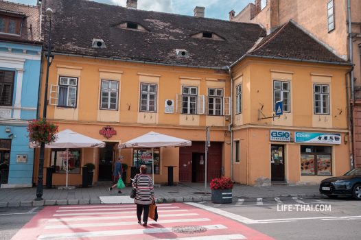 Улицы города Сигишоара в Трансильвании