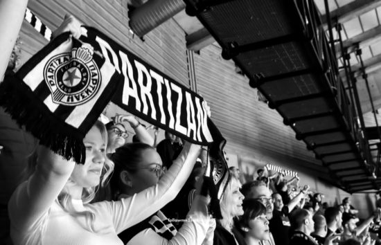 Болельщики БК Partizan в Белградской арене, Евролига, Сербия