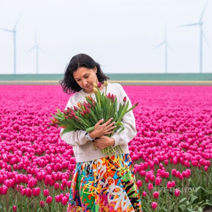 Я с тюльпанами в Нидерландах