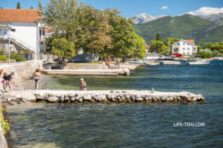 пляжи и море в поселках Баошичи, Дженовичи, Кумбор и Биела Черногория